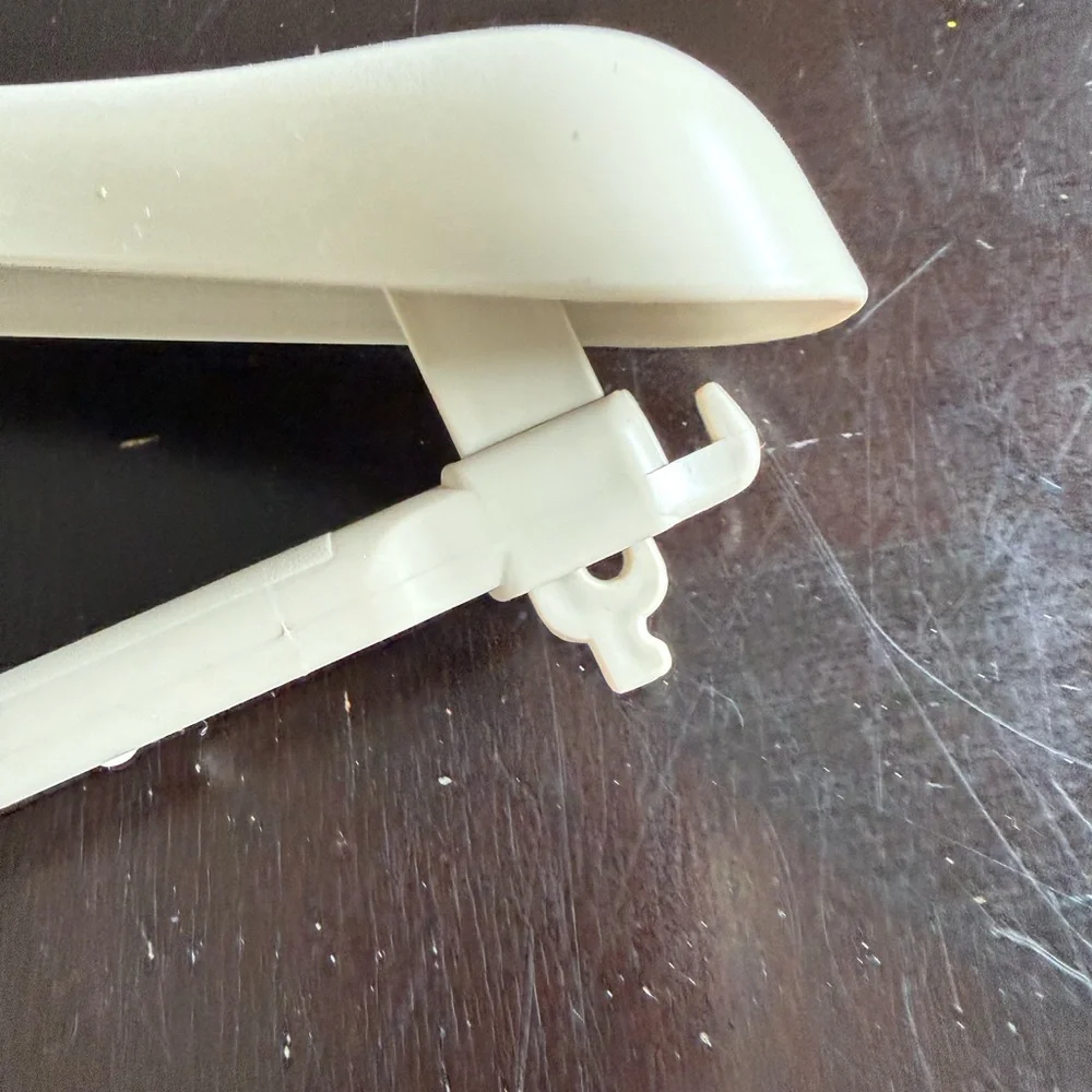 Burberry Cream White Plastic Hanger with Raised Logo
